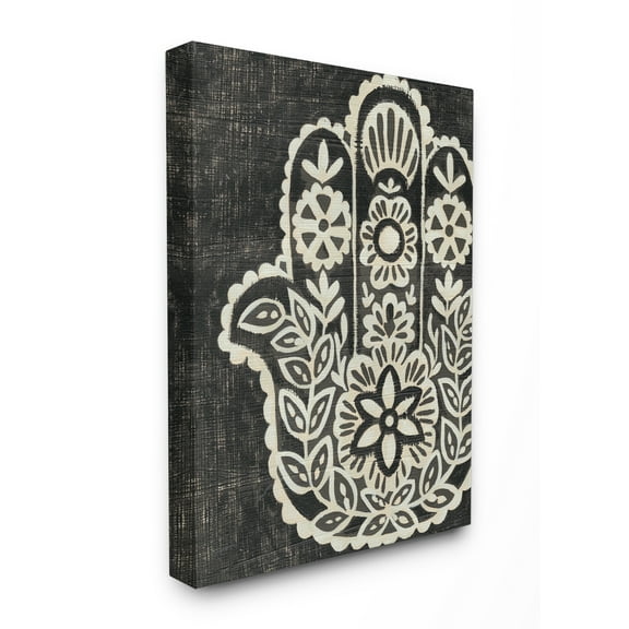 The Stupell Home Decor Collection Floral Pattern Hamsa Wall Art