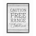 thumbnail image 1 of Stupell Caution Free Range Children Framed Giclee Texture Art 16 x 20, 1 of 4