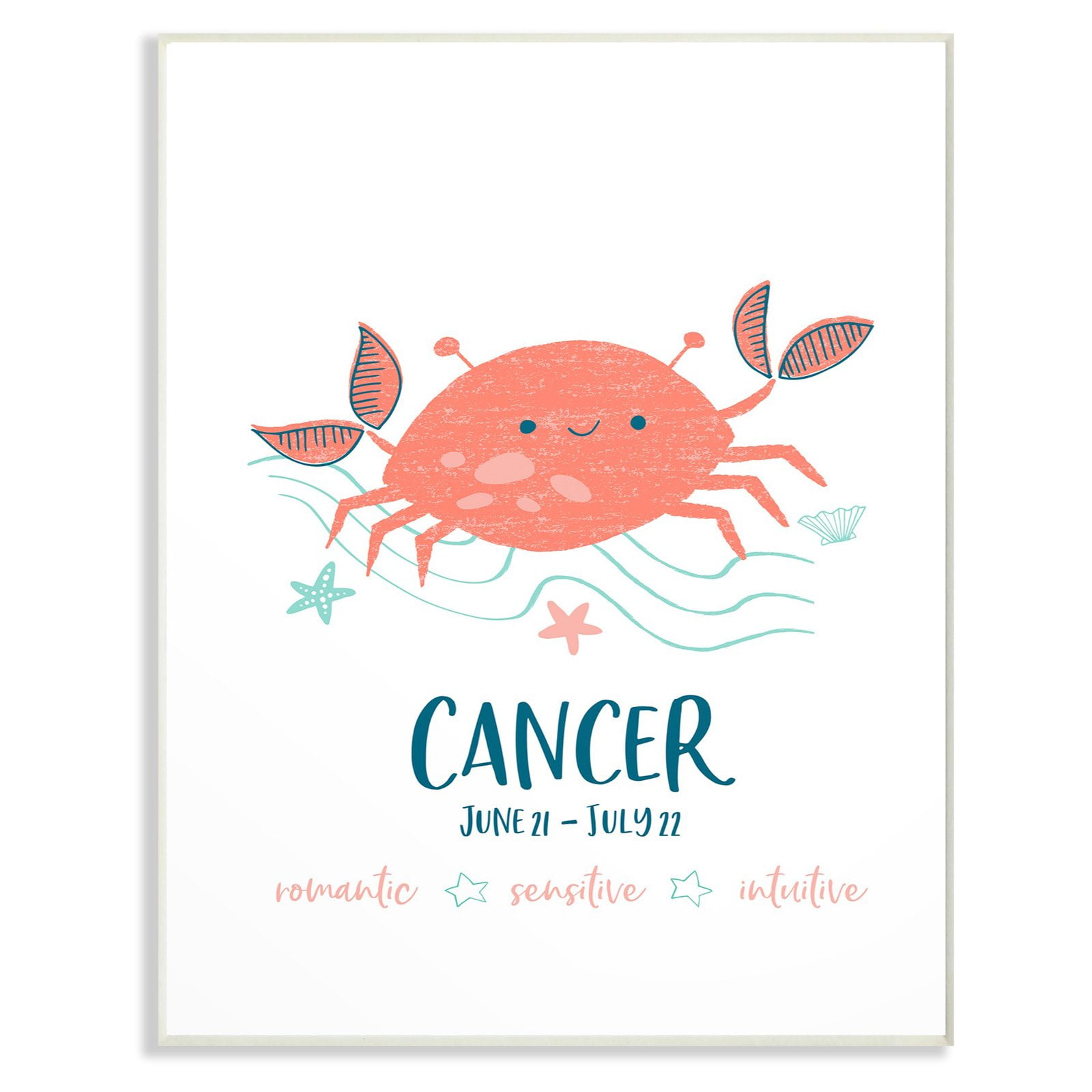 The Stupell Home Decor Collection Fun Modern Zodiac Cancer Crab Wall Art