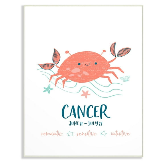 The Stupell Home Decor Collection Fun Modern Zodiac Cancer Crab Wall Art