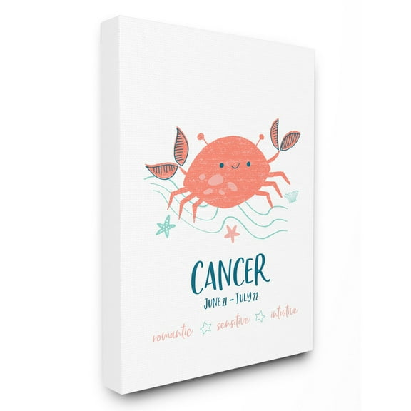 The Stupell Home Decor Collection Fun Modern Zodiac Cancer Crab Wall Art