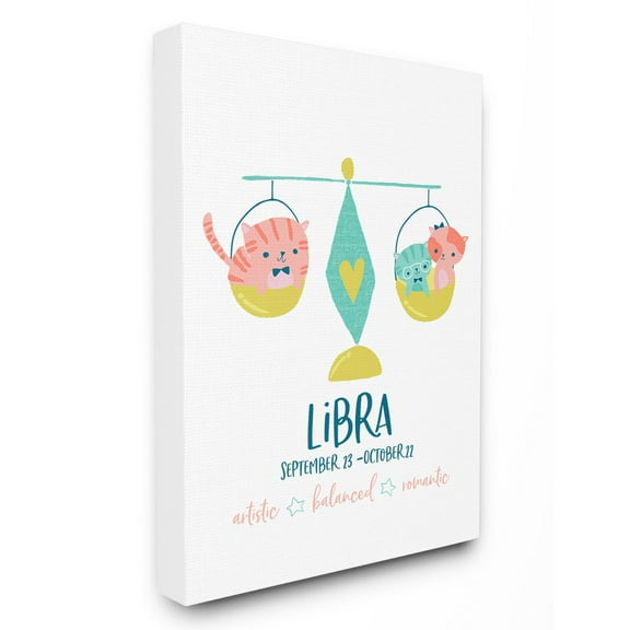 The Stupell Home Decor Collection Fun Modern Zodiac Libra Kittens Wall Art