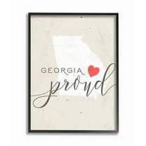 The Stupell Home Decor Collection Georgia Proud with Heart Framed Giclee Texturized Art