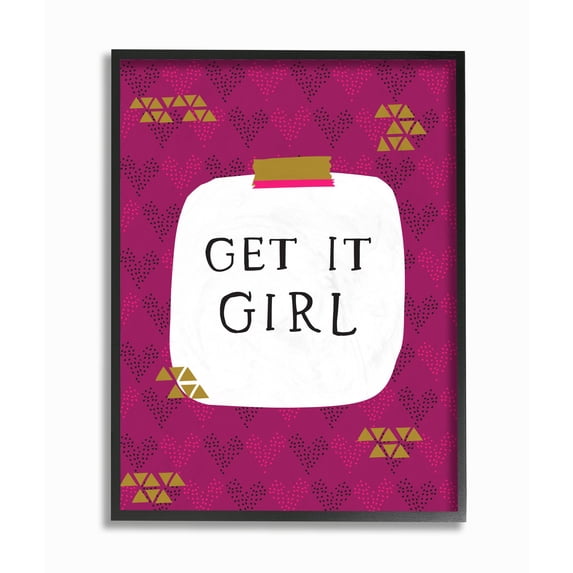 The Stupell Home Decor Collection Get it Girl Wall Art