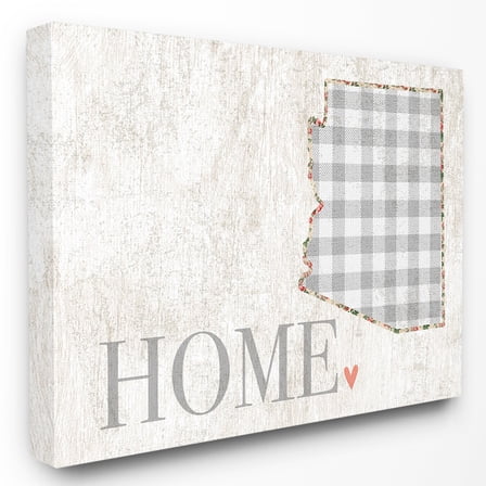 The Stupell Home Decor Collection Gingham Arizona Heart and Home Wall Art