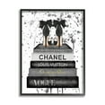 thumbnail image 1 of The Stupell Home Decor Collection Glam Fashion Book Stack Grey Bow Pump Heels Ink Framed Giclee Texturized Art, 1 of 8