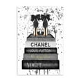 thumbnail image 1 of The Stupell Home Decor Collection Glam Fashion Book Stack Grey Bow Pump Heels Ink Oversized Wall Plaque Art, 1 of 5