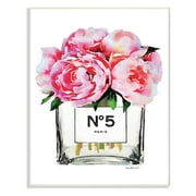 The Stupell Home Decor Collection Glam Paris Vase with Pink Peony Wall Plaque Art