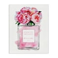 thumbnail image 1 of The Stupell Home Decor Collection Glam Perfume Bottle V2 Flower Silver Pink Peony Stretched Canvas Wall Art, 1 of 5