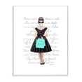 thumbnail image 1 of The Stupell Home Decor Collection Glam Shopping Hepburn Woman Blue Bubble Gum Fashion Wall Plaque Art, 10 x 0.5 x 15, 1 of 5