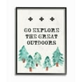 thumbnail image 1 of The Stupell Home Decor Collection Go Explore The Great Outdoors Tree Line Drawing Framed Giclee Texturized Art, 11 x 1.5 x 14, 1 of 4