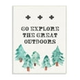 thumbnail image 1 of The Stupell Home Decor Collection Go Explore The Great Outdoors Tree Line Drawing Wall Plaque Art, 10 x 0.5 x 15, 1 of 3