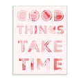 thumbnail image 1 of The Stupell Home Decor Collection Good Things Take Time Bright Pink Marble Cut Out Typography Wall Plaque Art, 10 x 15, 1 of 5