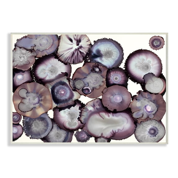 The Stupell Home Decor Collection Grey and Purple Abstract Geode Wall Art
