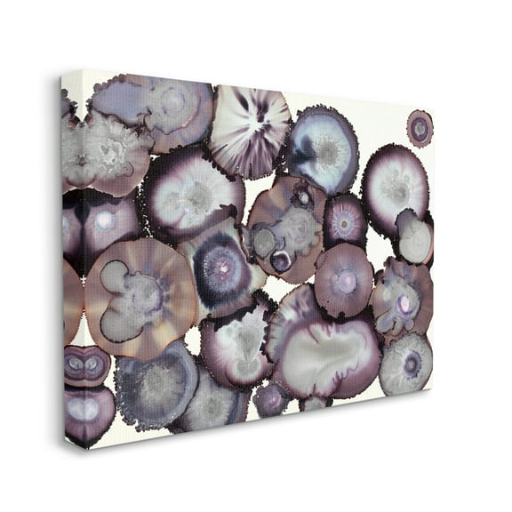 The Stupell Home Decor Collection Grey and Purple Abstract Geode Wall Art