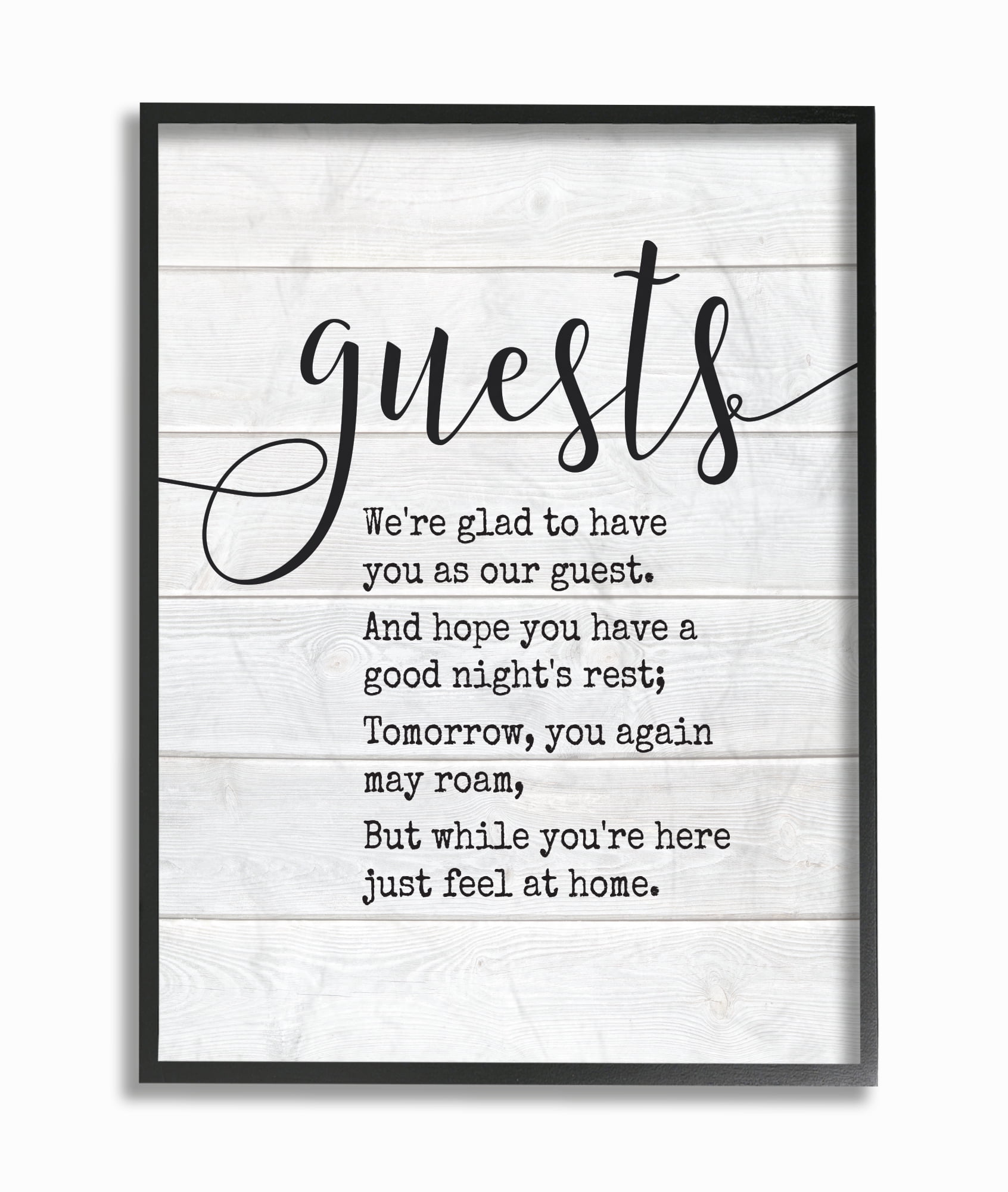 The Stupell Home Decor Collection Guests Feel At Home Wall Art