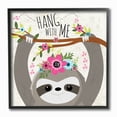thumbnail image 1 of The Stupell Home Decor Collection Hang With Me Sloth and Flowers Wall Art, 1 of 5