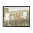 thumbnail image 1 of The Stupell Home Decor Collection Happy Neighbors Cows in the Field Framed Wall Art, 1 of 5