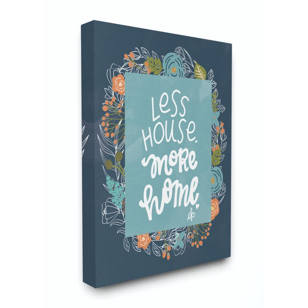The Stupell Home Decor Collection Heaven Is A Place On Earth Inspirational Floral Abstraction Canvas Wall Art