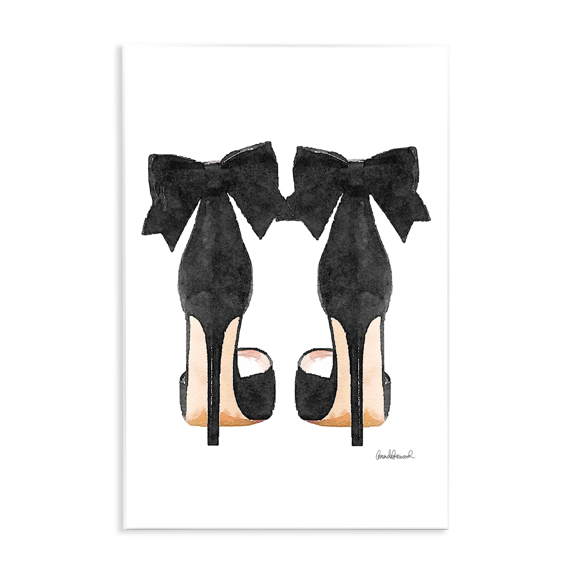 The Stupell Home Decor Collection Heels with Bow Wall Art