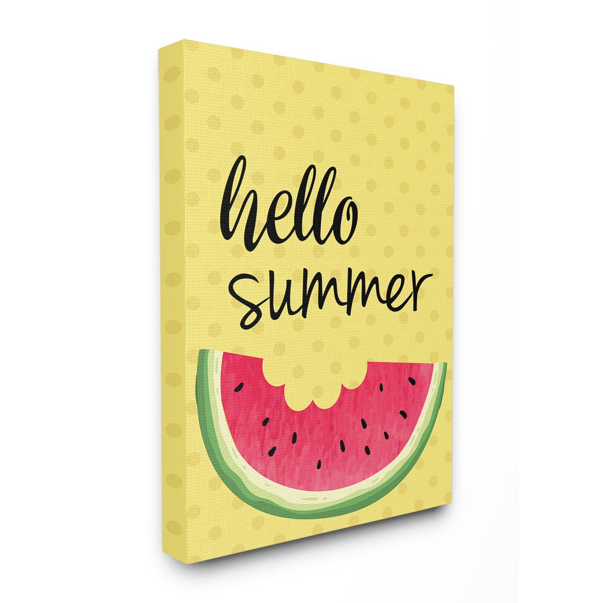 The Stupell Home Decor Collection Hello Summer Watermelon XXL Stretched Canvas Wall Art, 30 x 1.5 x 40