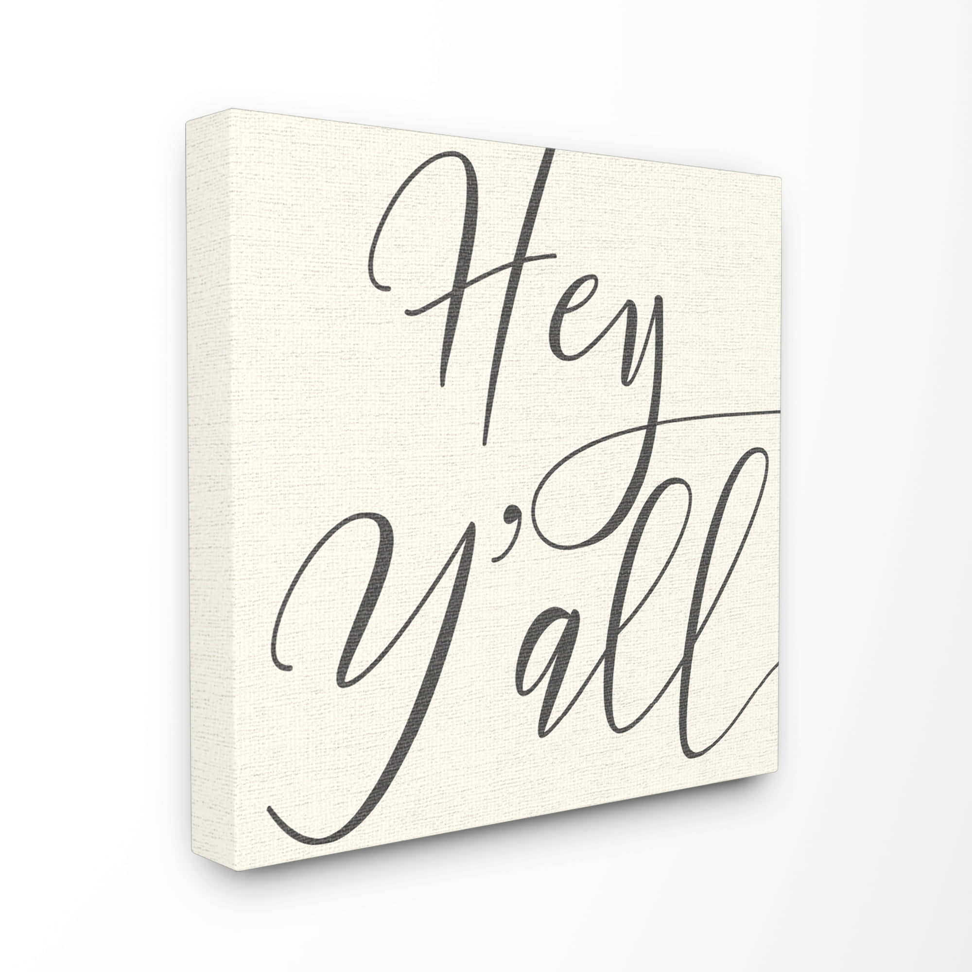 The Stupell Home Decor Collection Hey Yall Canvas Wall Art