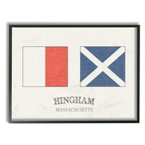 The Stupell Home Decor Collection Hingham Nautical Flags Framed Wall Art