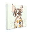 thumbnail image 1 of The Stupell Home Decor Collection Hipster Chihuahua Puppy With Glasses And Scarf Watercolor Oversized Stretched Canvas Wall Art, 24 x 1.5 x 24, 1 of 5