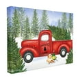 thumbnail image 1 of The Stupell Home Decor Collection Holiday Christmas Tree Lane Red Pickup Truck with Dog and Lantern Oversized Stretched Canvas Wall Art, 24 x 1.5 x 30, 1 of 3