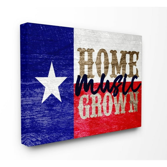 The Stupell Home Decor Collection Home Grown Music Texas Canvas Wall Art