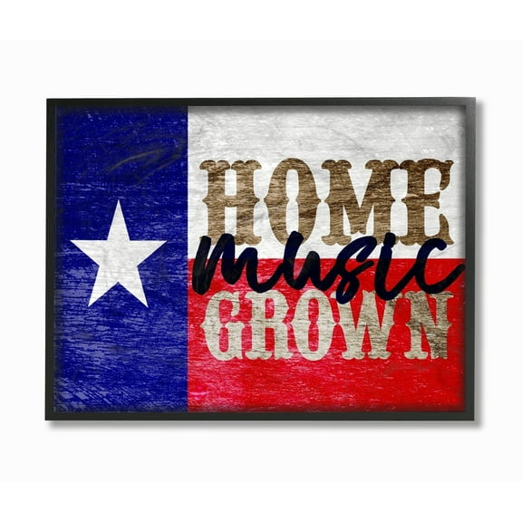 The Stupell Home Decor Collection Home Grown Music Texas Canvas Wall Art