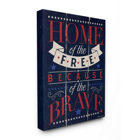 The Stupell Home Decor Collection Home Of The Free Wall Art