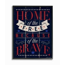 The Stupell Home Decor Collection Home Of The Free Wall Art