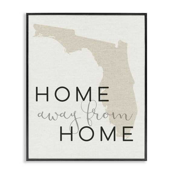 The Stupell Home Decor Collection Home Sweet Florida Typography Framed Wall Art