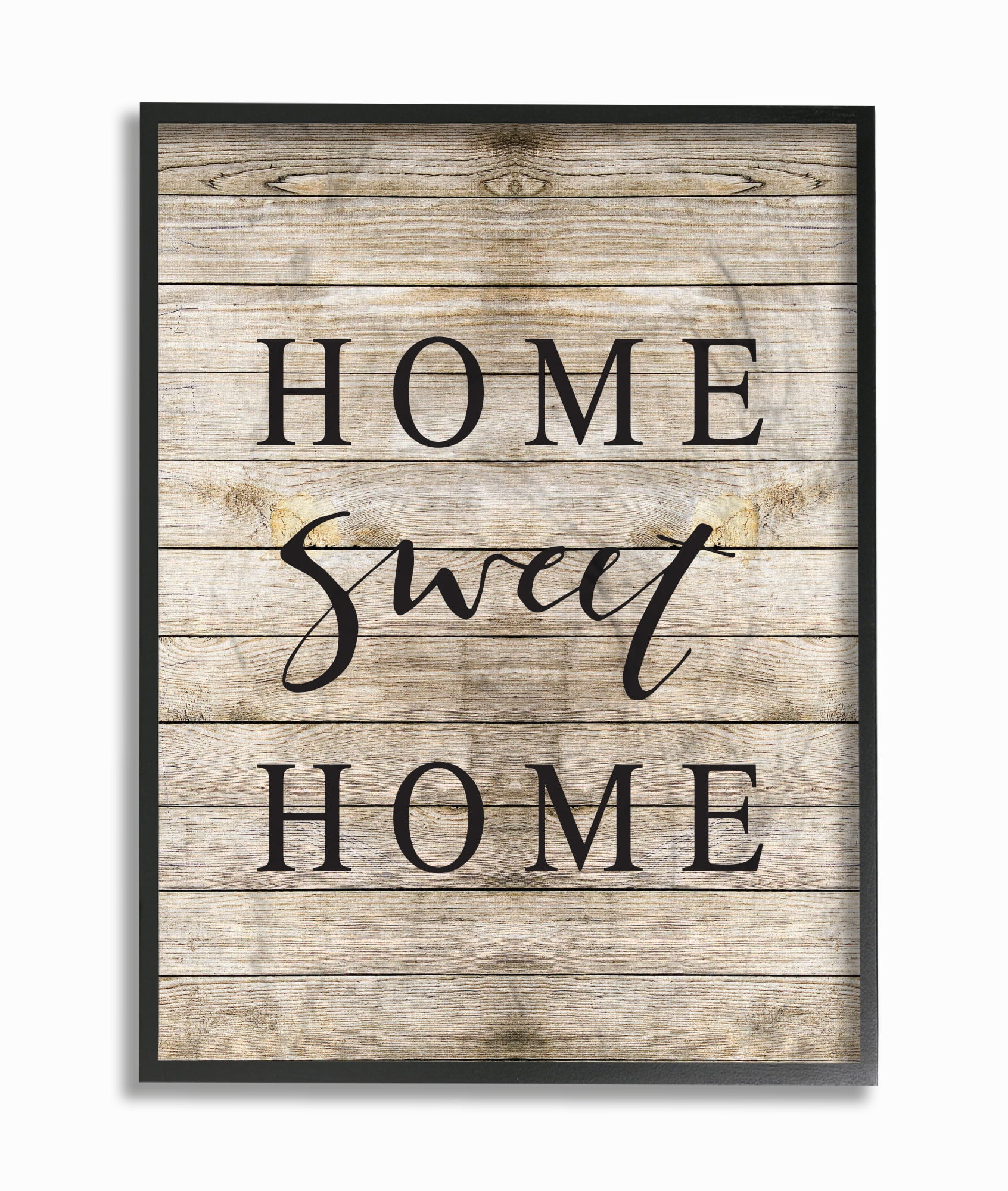 The Stupell Home Decor Collection Home Sweet Home Family Typography Framed Giclee Texturized Art, 11 x 1.5 x 14