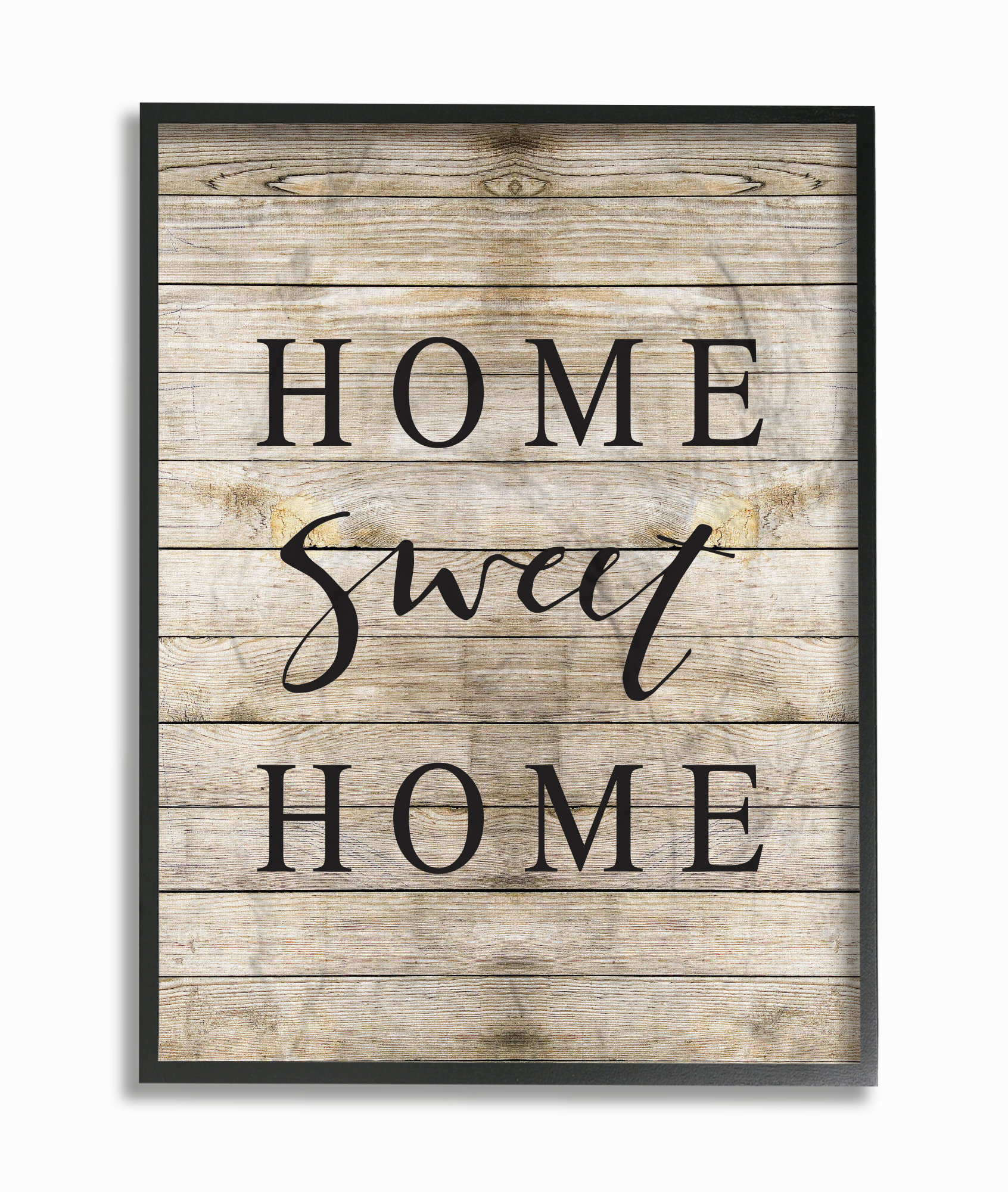 The Stupell Home Decor Collection Home Sweet Home Family Typography Oversized Framed Giclee Texturized Art, 16 x 1.5 x 20