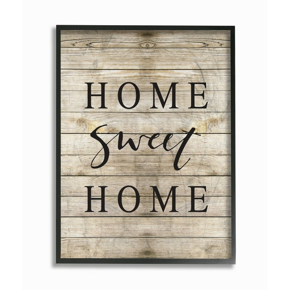 The Stupell Home Decor Collection Home Sweet Home Family Typography Oversized Framed Giclee Texturized Art, 16 x 1.5 x 20