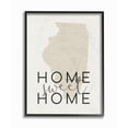 thumbnail image 1 of Stupell  Home Sweet Home Illnois Typography Framed Giclee Texturized Art 16 x 20, 1 of 4