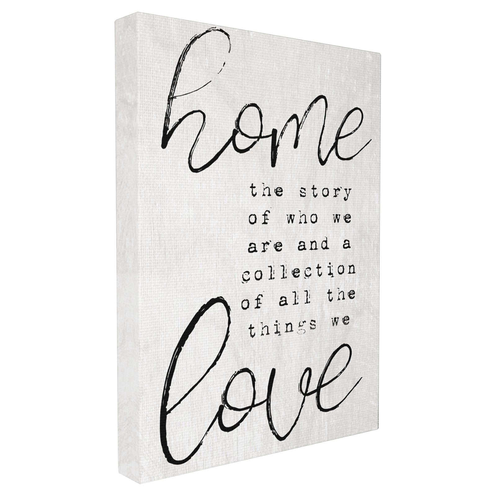 The Stupell Home Decor Collection Home and Love Story of Who We Are Wall Art
