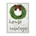 thumbnail image 1 of The Stupell Home Decor Collection Home for the Holidays Wreath Bow Christmas Wall Plaque Art, 1 of 5