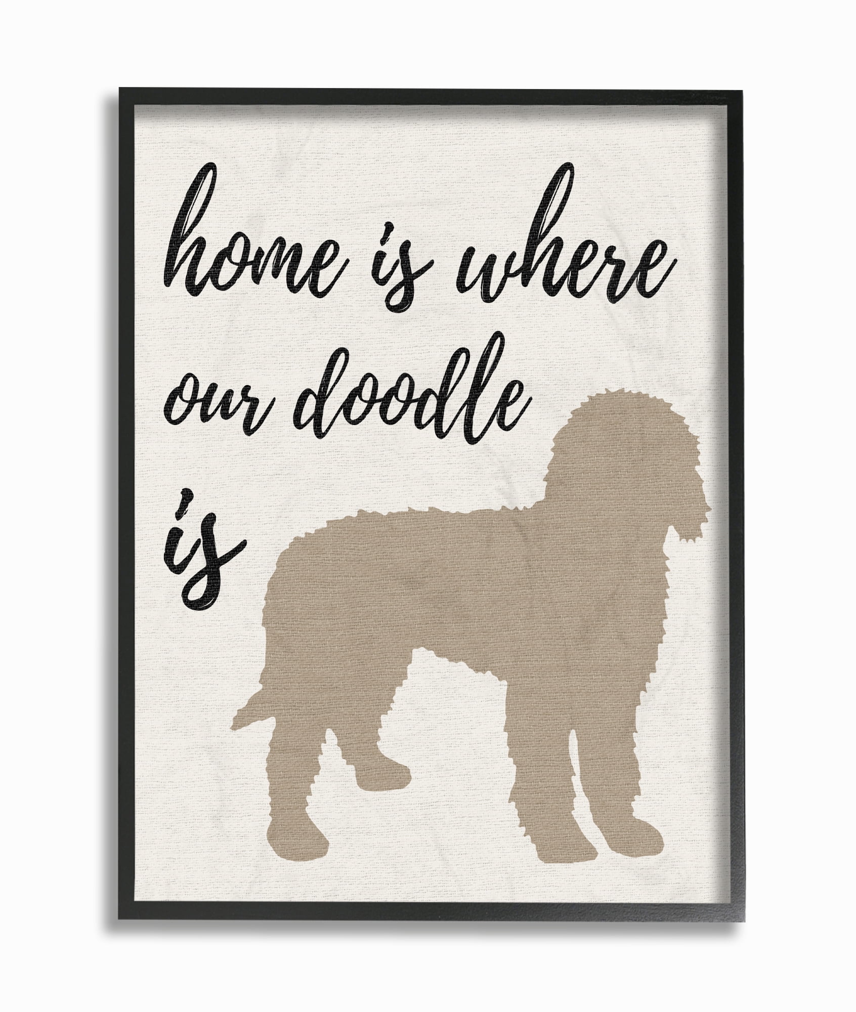 The Stupell Home Decor Collection Home is Where Our Doodle Is Wall Art