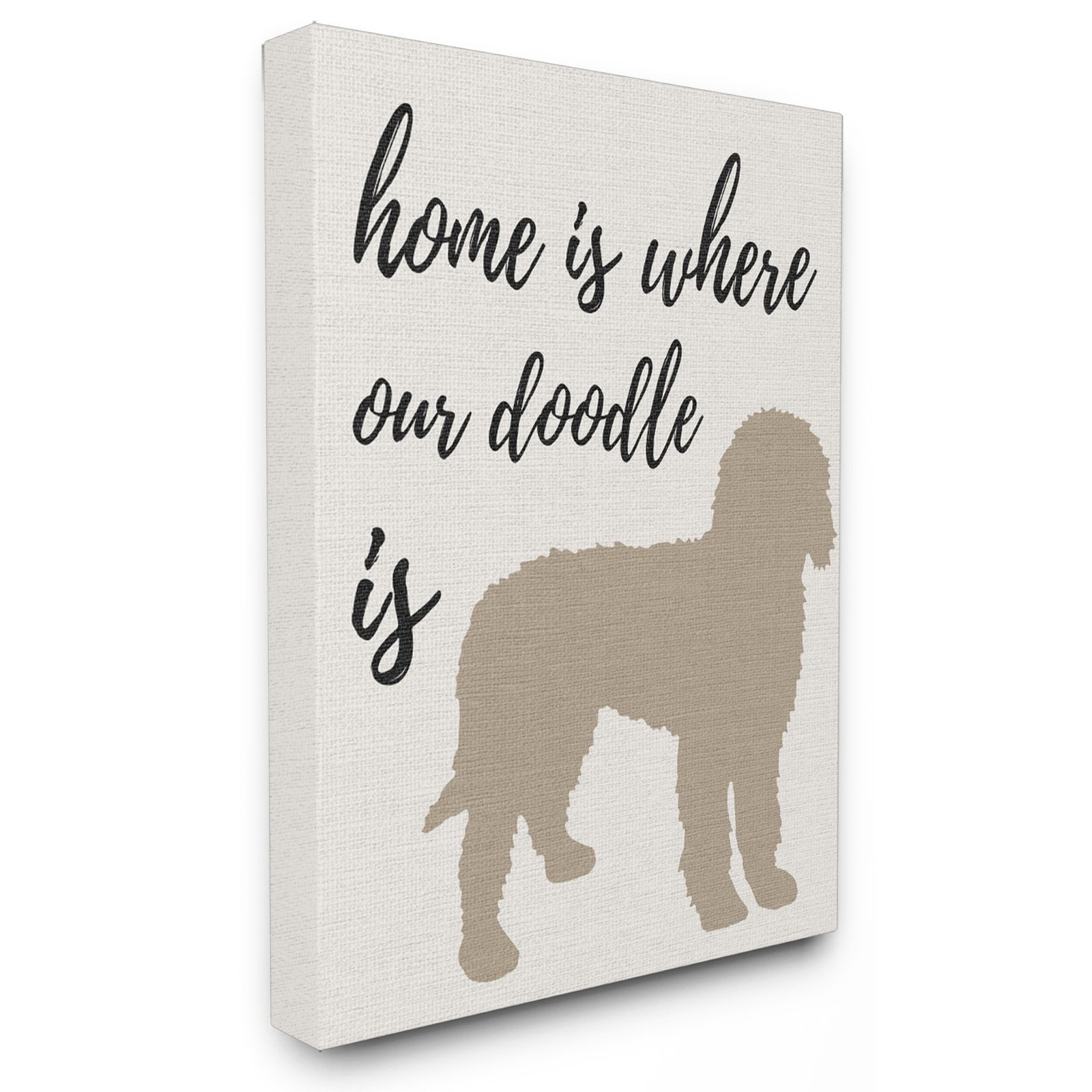 The Stupell Home Decor Collection Home is Where Our Golden Doodle Is XXL Stretched Canvas Wall Art