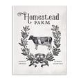 thumbnail image 1 of The Stupell Home Decor Collection Homestead Farm Family Farmhouse Crest Cow with Wreath Wall Plaque Art, 10 x 15, 1 of 5