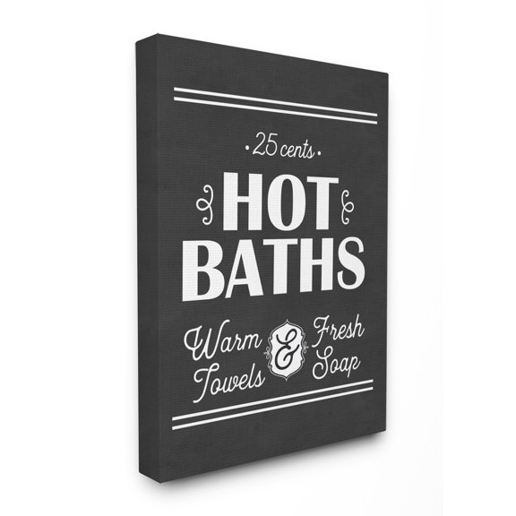 The Stupell Home Decor Collection Hot Baths Warm Towels Fresh Soap Canvas Wall Art