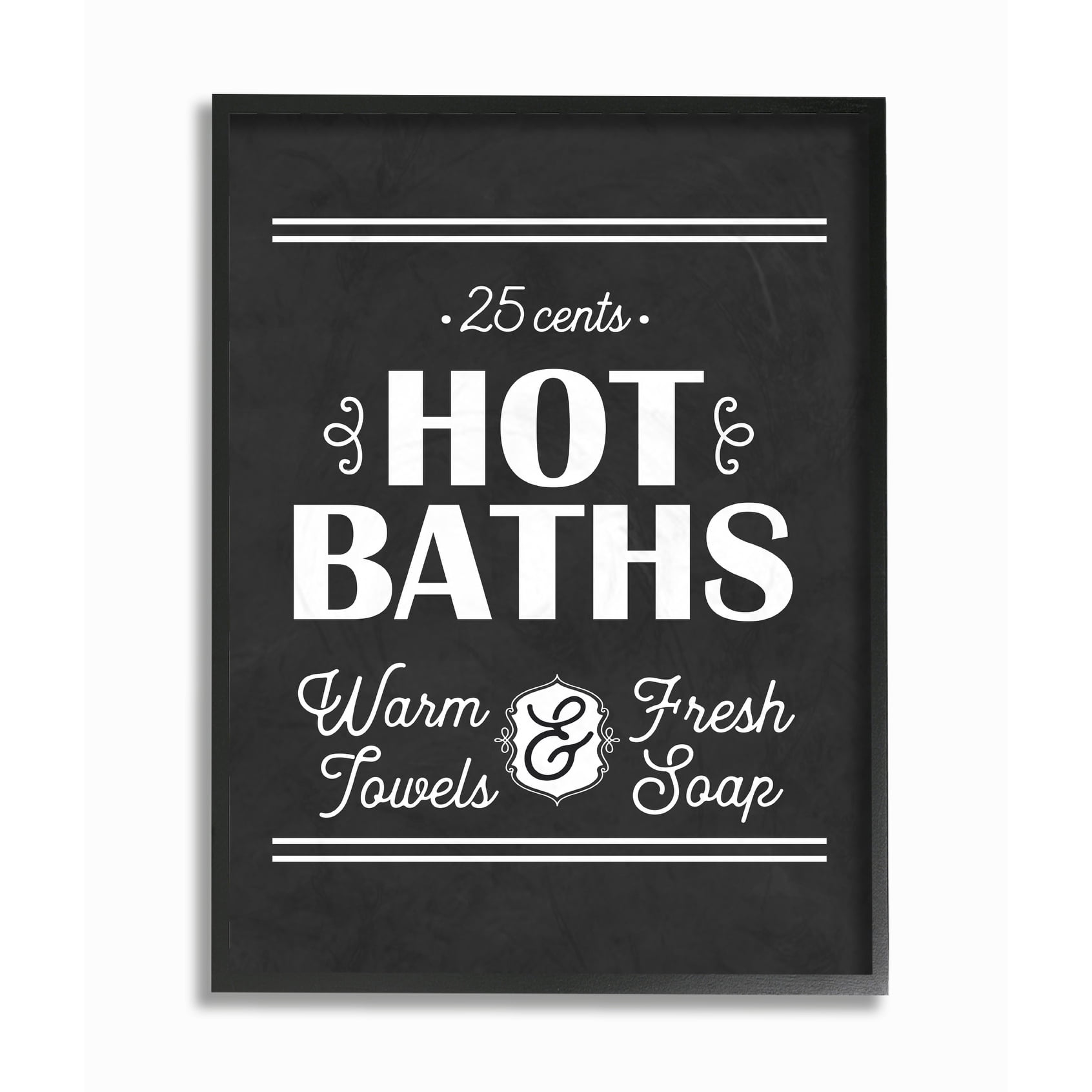 The Stupell Home Decor Collection Hot Baths Warm Towels Fresh Soap Canvas Wall Art