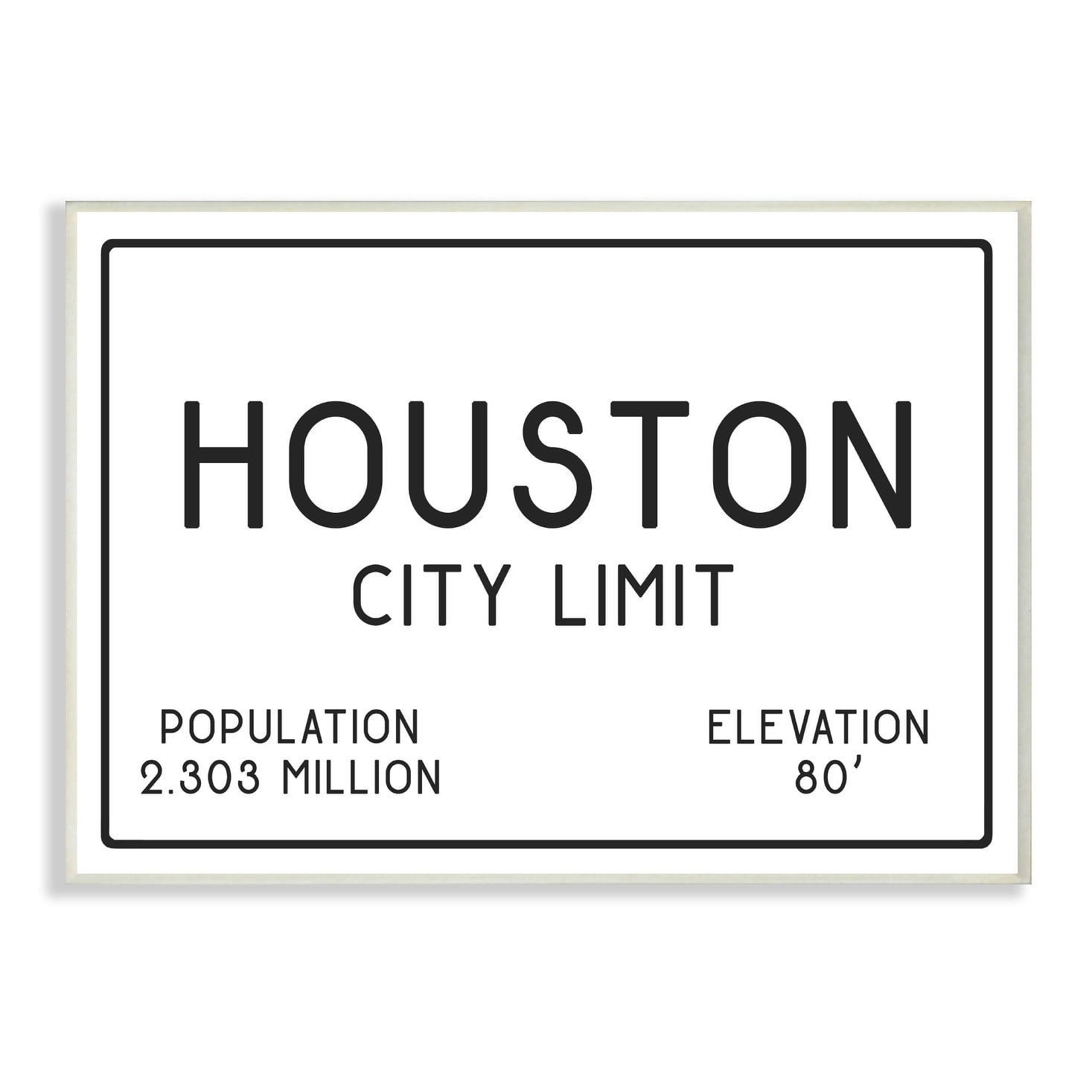 The Stupell Home Decor Collection Houston City Limit Canvas Wall Art
