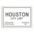 thumbnail image 1 of The Stupell Home Decor Collection Houston City Limit Canvas Wall Art, 1 of 5
