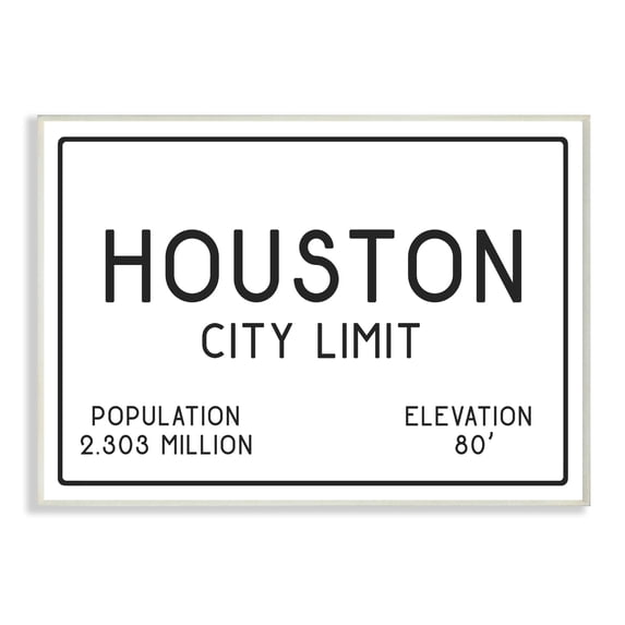 The Stupell Home Decor Collection Houston City Limit Canvas Wall Art