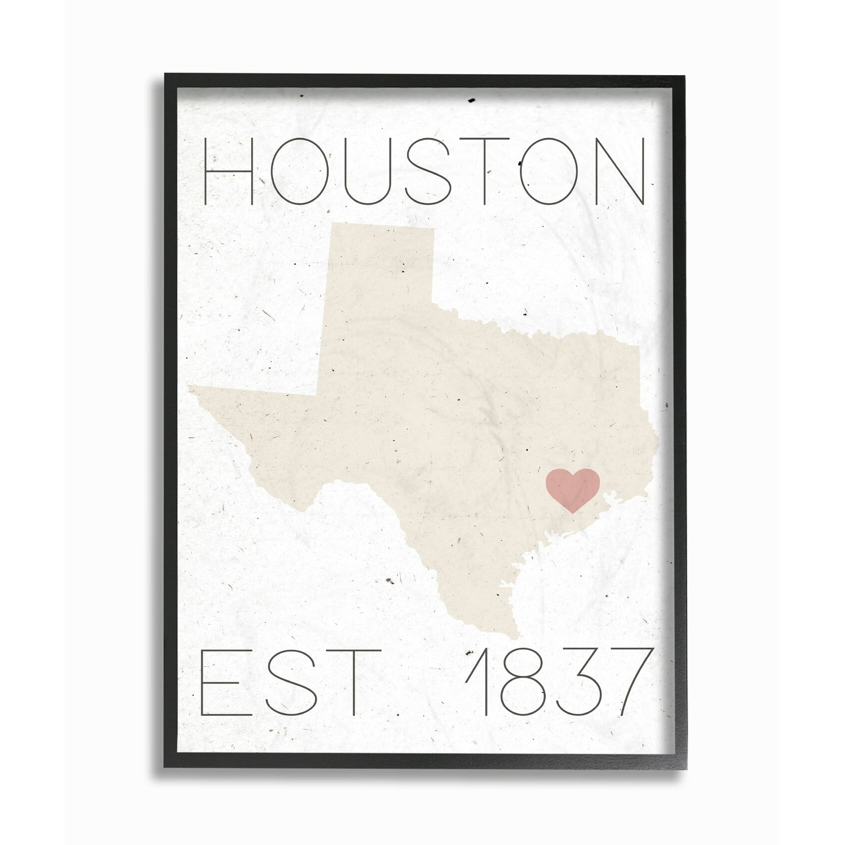 The Stupell Home Decor Collection Houston Est 1837 Canvas Wall Art