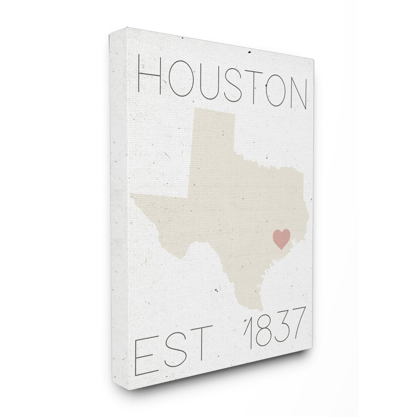 The Stupell Home Decor Collection Houston Est 1837 Canvas Wall Art